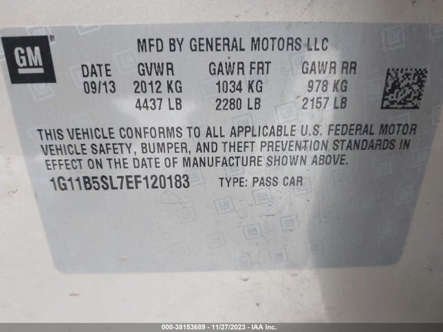 Chevrolet Malibu 1ls 2014 1G11B5SL7EF120183 Image 9