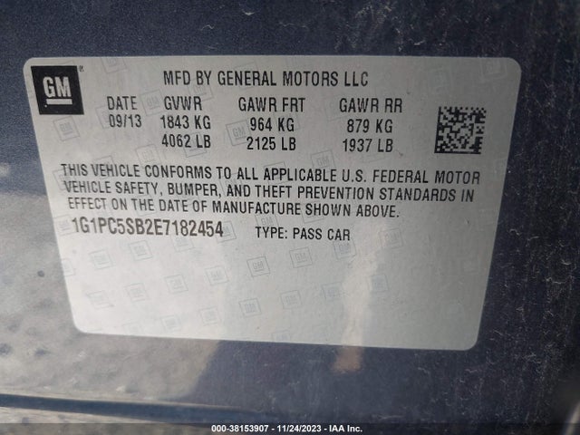 Chevrolet Cruze 1lt Auto 2014 1G1PC5SB2E7182454 Image 9