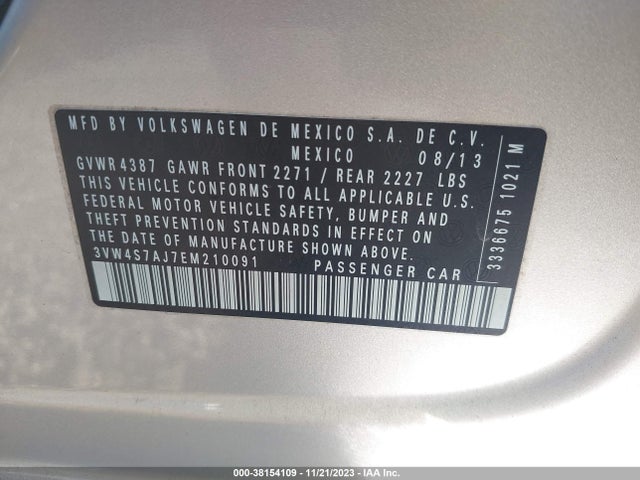 3VW4S7AJ7EM210091 Volkswagen Jetta Sedan Gli Autobahn