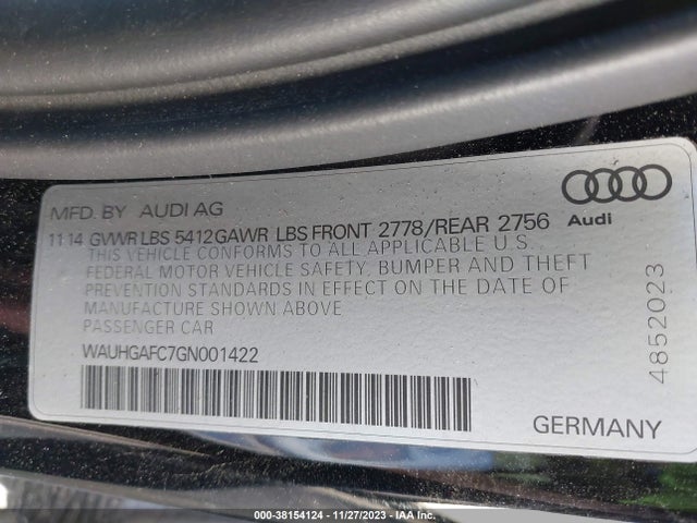 WAUHGAFC7GN001422 Audi A6 3.0t Prestige