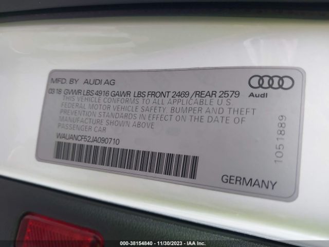 2018 AUDI A5 WAUANCF52JA090710 Photo 8