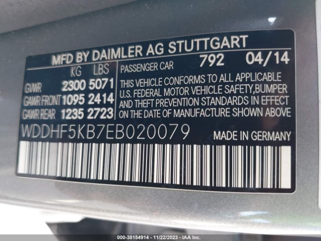 WDDHF5KB7EB020079 Mercedes-Benz E 350