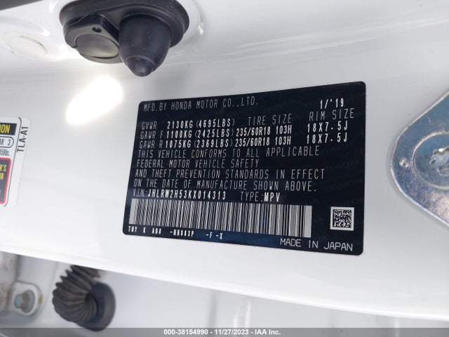 Honda CR-V EX 2019 JHLRW2H53KX014313 Image 9