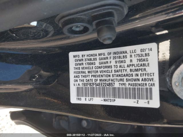 19XFB2F54EE224857 Honda Civic Lx
