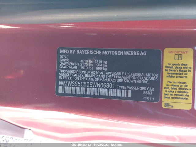 2014 MINI PACEMAN WMWSS5C50EWN66801 Photo 8