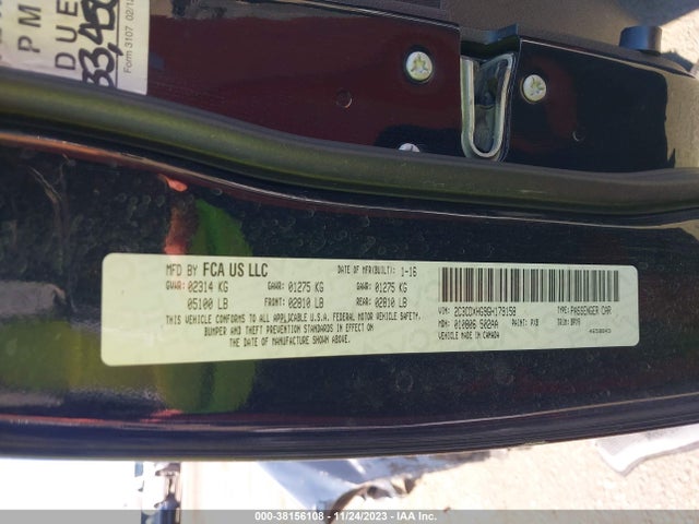 Dodge Charger Sxt 2016 2C3CDXHG9GH179158 Image 9