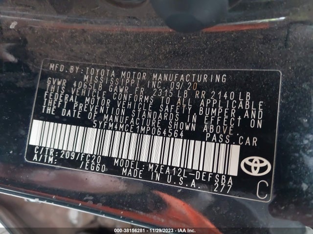 Toyota Corolla Se 6mt 2021 5YFM4MCE1MP064564 Image 9