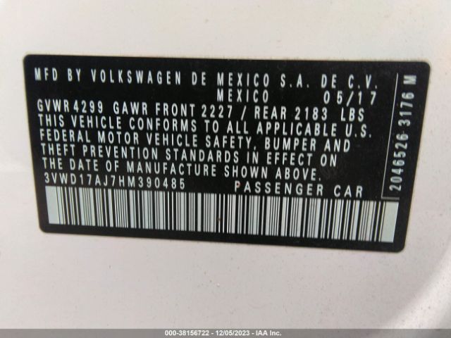 3VWD17AJ7HM390485 Volkswagen Jetta 1.8t Sport