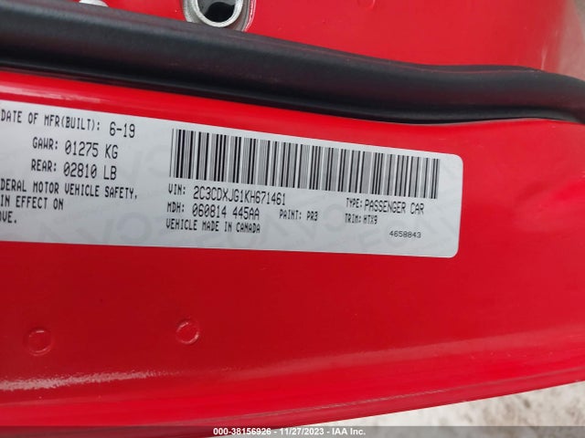 Dodge Charger Sxt Awd 2019 2C3CDXJG1KH671461 Image 9