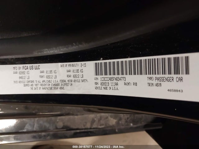 Chrysler 200 Limited 2015 1C3CCCAB5FN654773 Image 9