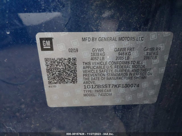 Chevrolet Malibu 1ls 2019 1G1ZB5ST7KF180074 Image 9