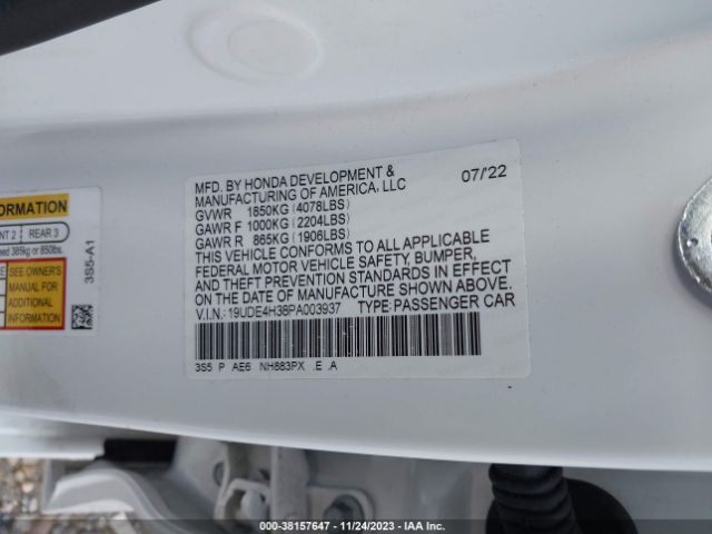 19UDE4H38PA003937 Acura Integra A-spec