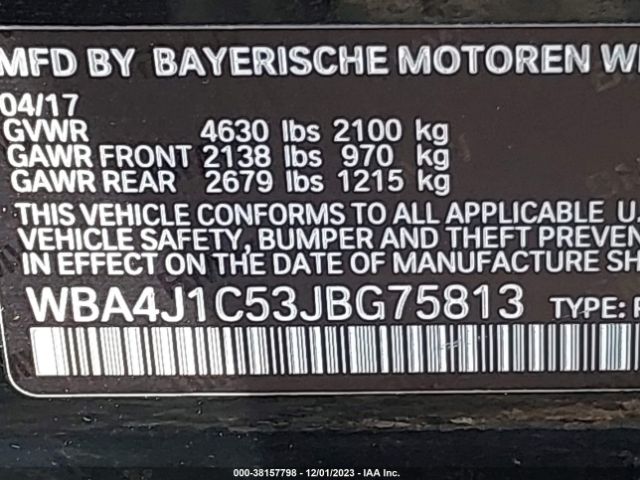 WBA4J1C53JBG75813 BMW 430i Gran Coupe