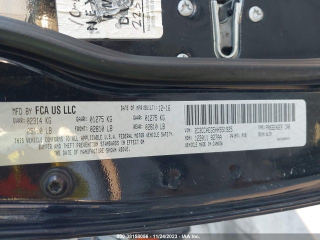 Chrysler 300c 300c 2017 2C3CCAEG5HH551925 Image 9