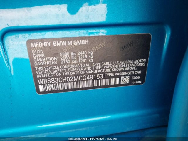 WBS83CH02MCG49153 BMW M5