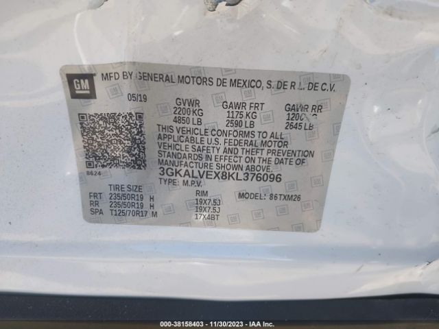 3GKALVEX8KL376096 GMC Terrain Slt