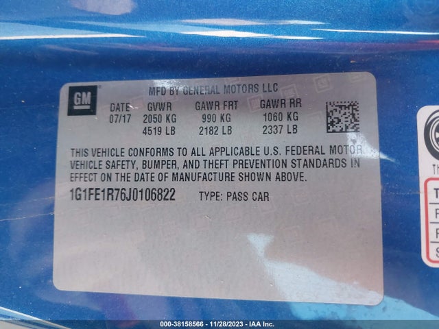 Chevrolet Camaro 1ss 2018 1G1FE1R76J0106822 Image 9