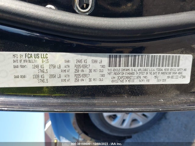 Dodge JOURNEY SE 2016 3C4PDCABXGT111074 Image 9