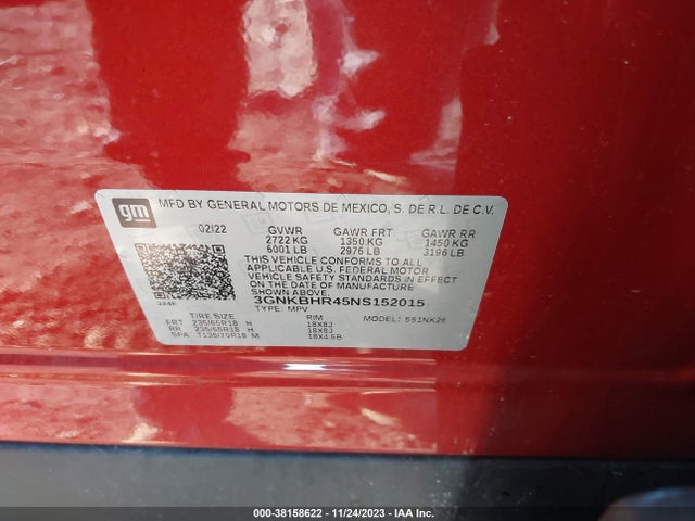 Chevrolet Blazer Awd 2lt 2022 3GNKBHR45NS152015 Image 9