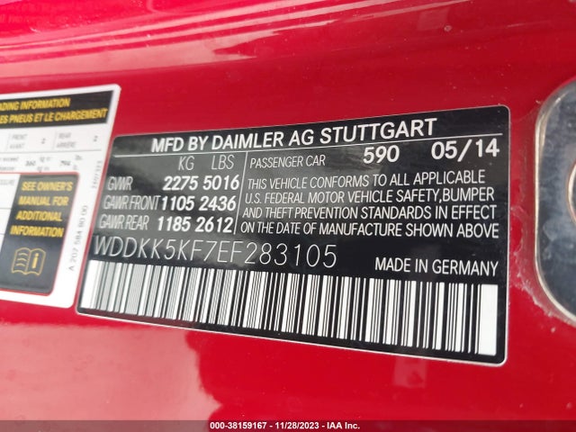 Mercedes-Benz E 350 2014 WDDKK5KF7EF283105 Image 9