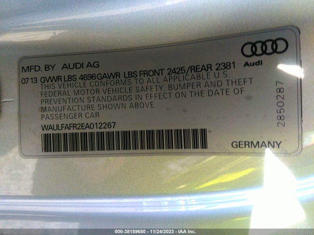WAULFAFR2EA012267 Audi A5 2.0t Premium