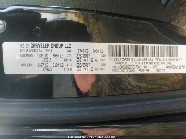 Dodge Grand Caravan Avp/se 2015 2C4RDGBG8FR537244 Image 9