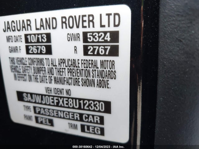 2014 JAGUAR XF SAJWJ0EFXE8U12330 Photo 8