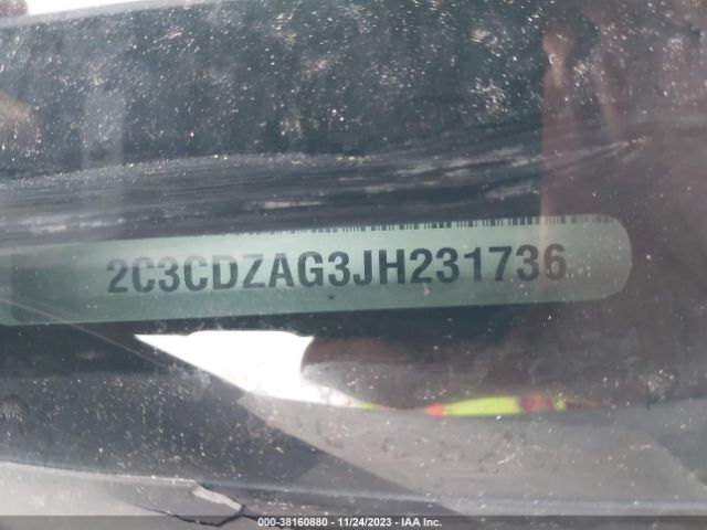 2C3CDZAG3JH231736 Dodge Challenger Sxt Plus