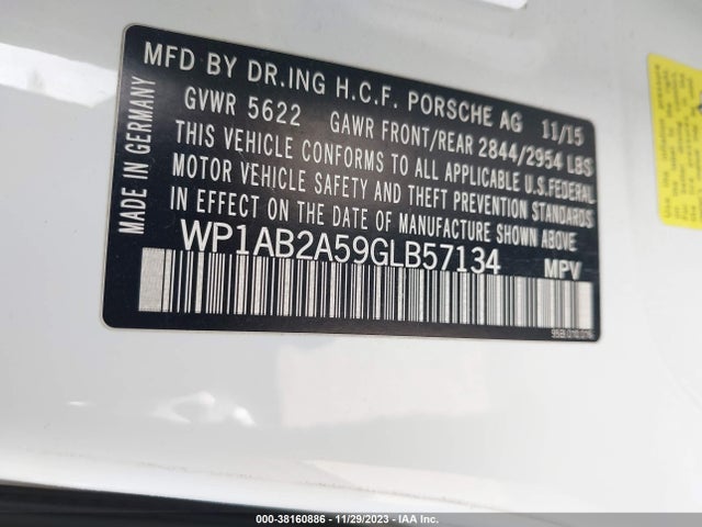 2016 PORSCHE MACAN WP1AB2A59GLB57134 Photo 8