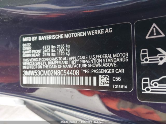 2022 BMW 2 SERIES 3MW53CM02N8C54408 Photo 8