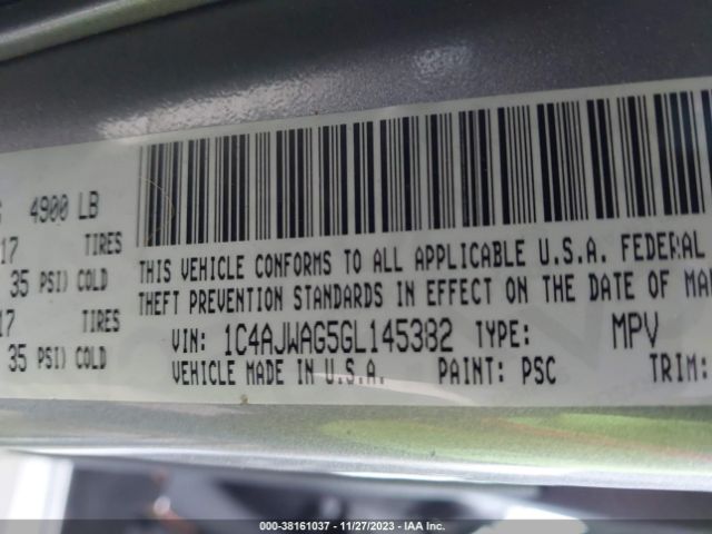 2016 JEEP WRANGLER 1C4AJWAG5GL145382 Photo 8