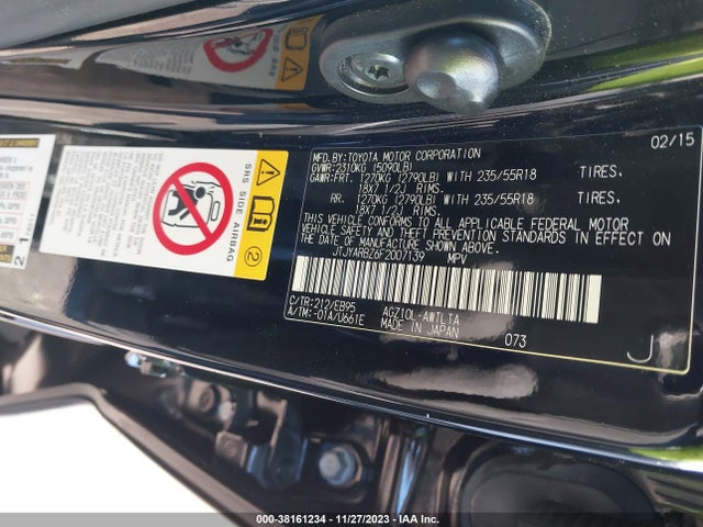JTJYARBZ6F2007139 Lexus Nx 200t F Sport