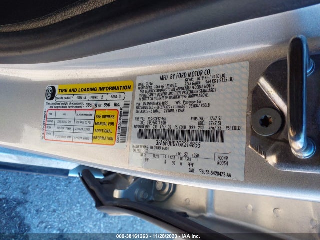 2016 FORD FUSION SE VIN: 3FA6P0HD7GR314855