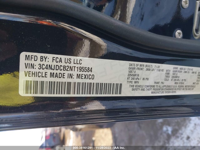 3C4NJDCB2NT195584 Jeep Compass Limited 4x4