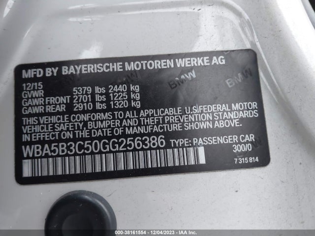 BMW 535i Xdrive 2016 WBA5B3C50GG256386 Image 9