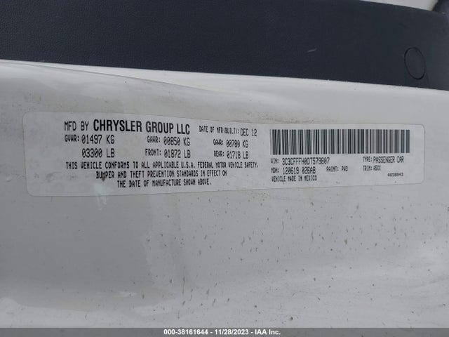 2013 FIAT 500 3C3CFFFH0DT579807 Photo 8