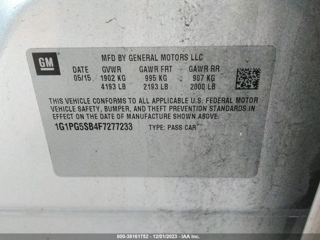 Chevrolet CRUZE LTZ 2015 1G1PG5SB4F7277233 Image 9