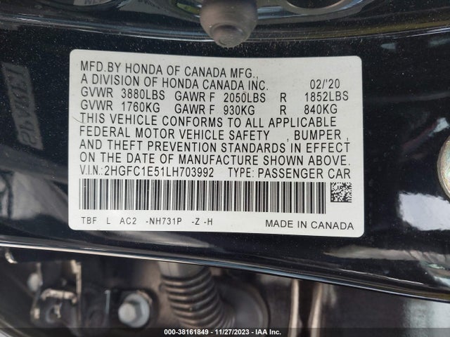 Honda CIVIC SI 2020 2HGFC1E51LH703992 Image 9