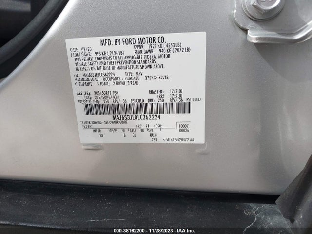 Ford Ecosport Ses 2020 MAJ6S3JL0LC362224 Image 9