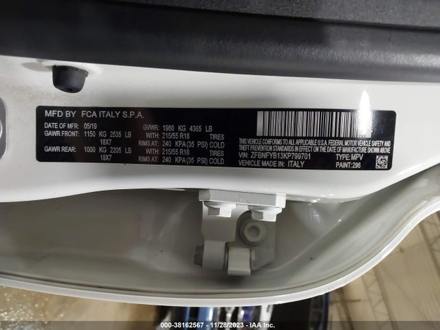 2019 FIAT 500X ZFBNFYB13KP799701 Photo 8