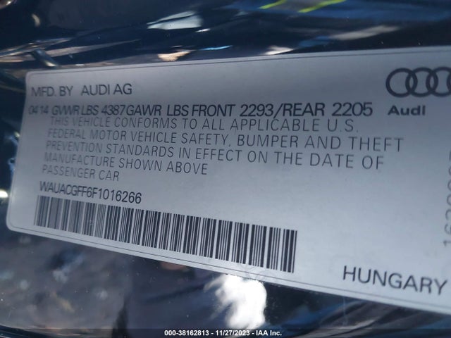 WAUACGFF6F1016266 Audi A3 1.8t Premium