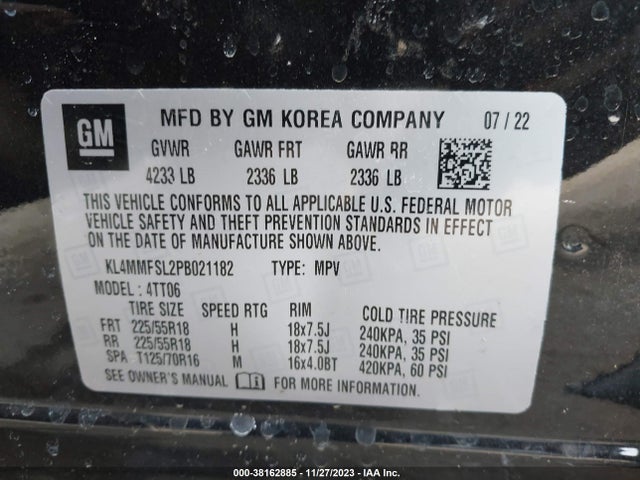 Aukcja sprzedaży 2023 Buick Encore Gx Essence Fwd, vin: KL4MMFSL2PB021182, numer aukcji: 38162885