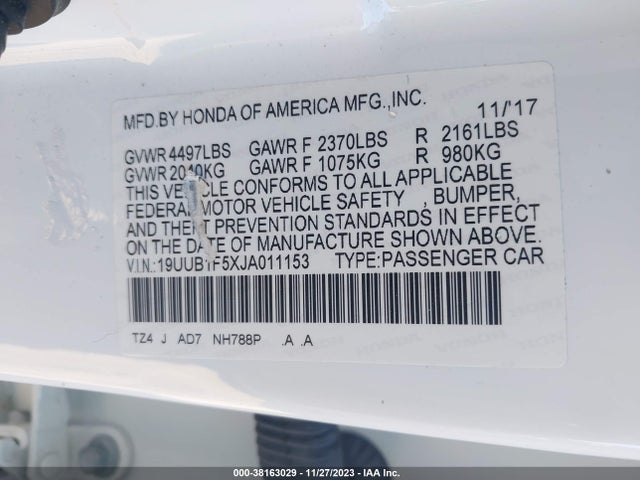 19UUB1F5XJA011153 Acura Tlx Tech Pkg