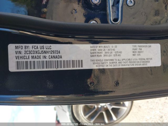 2C3CDXGJ5NH129724 Dodge Charger Scat Pack