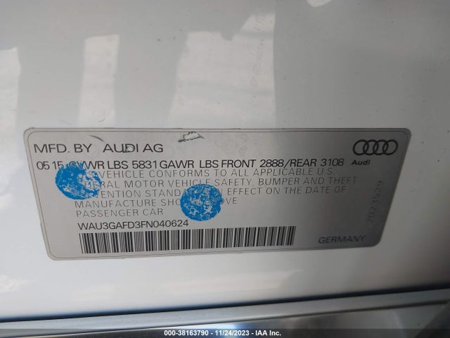 WAU3GAFD3FN040624 Audi A8 L 3.0t
