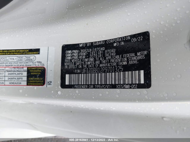 Subaru Brz Premium 2023 JF1ZDBB12P9701325 Image 9