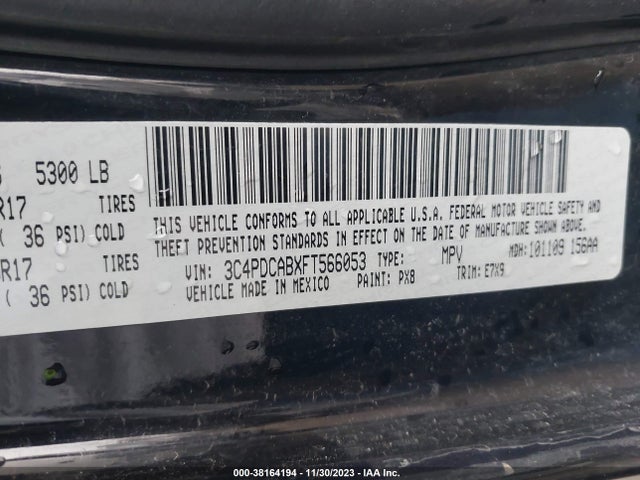 Dodge JOURNEY SE 2015 3C4PDCABXFT566053 Image 9