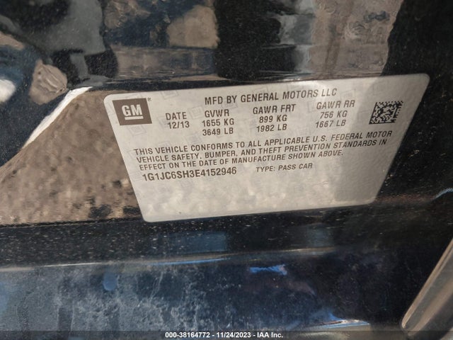 Chevrolet Sonic Lt Auto 2014 1G1JC6SH3E4152946 Image 9