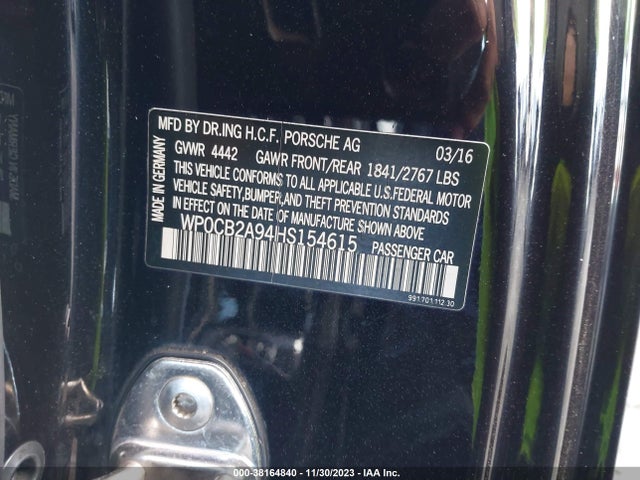 2017 PORSCHE 911 WP0CB2A94HS154615 Photo 8
