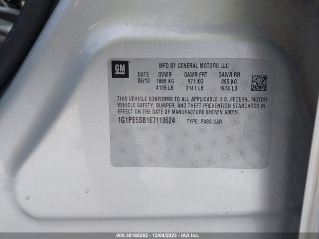 Chevrolet Cruze 2lt Auto 2014 1G1PE5SB1E7110624 Image 9